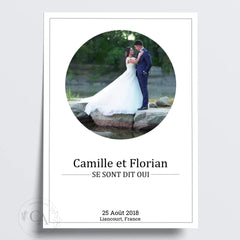 Affiche « Ils se sont dit oui » avec photo de mariage - Créations d'Agathe