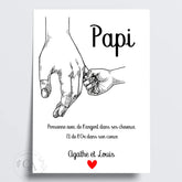 Affiche pour Papi avec un poème - Créations d'Agathe