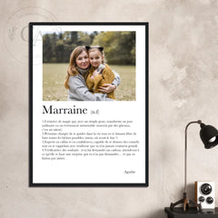 Affiche définition Marraine - Créations d'Agathe