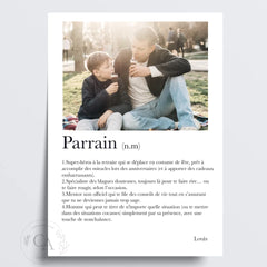 Affiche définition Parrain - Créations d'Agathe