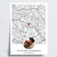 Affiche lieu de rencontre avec photo - Créations d'Agathe