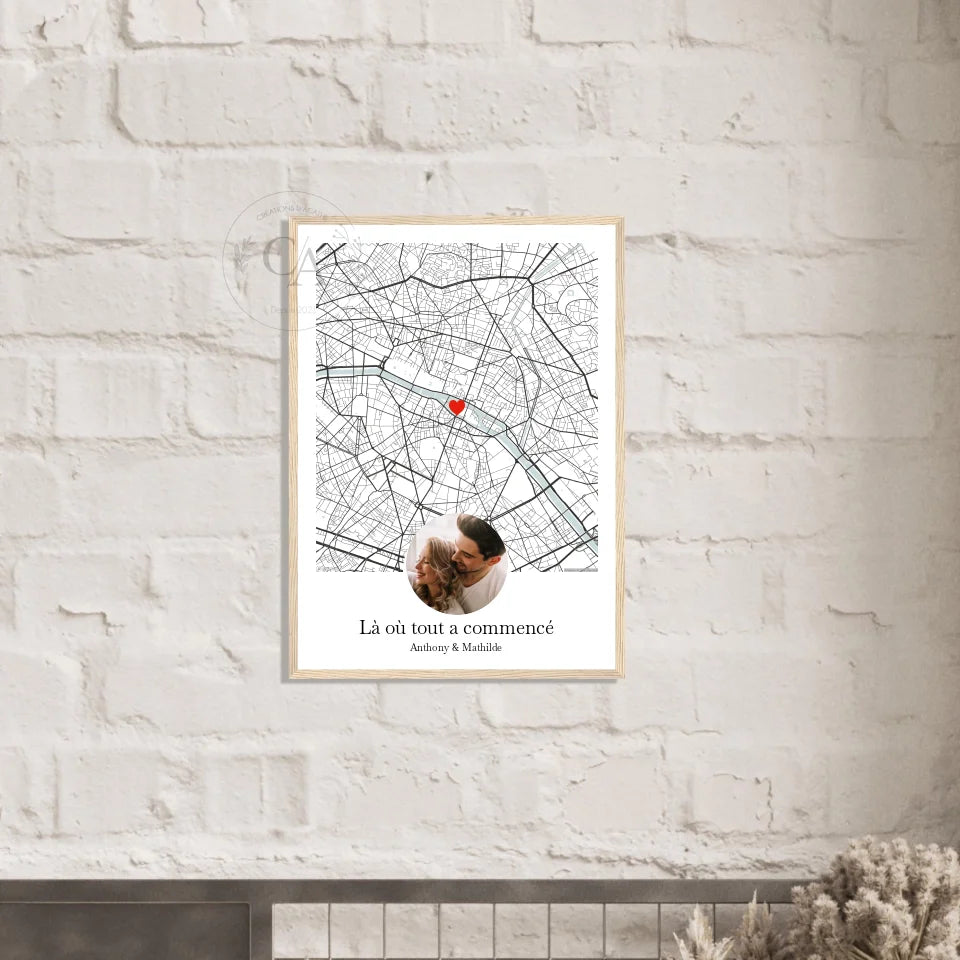 Affiche lieu de rencontre avec photo - Créations d'Agathe