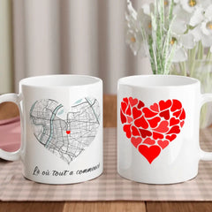 Tasse magique personnalisé - Là où tout a commencé - Créations d'Agathe