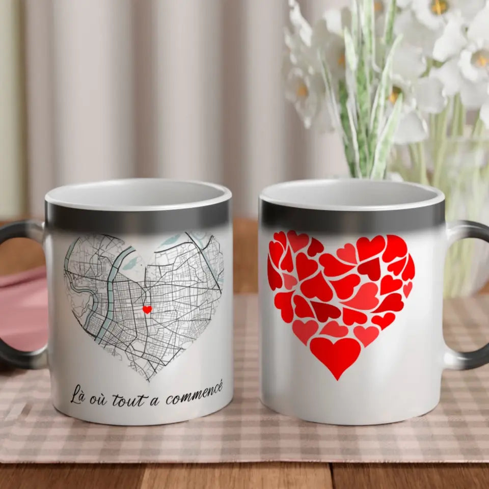 Tasse magique personnalisé - Là où tout a commencé - Créations d'Agathe