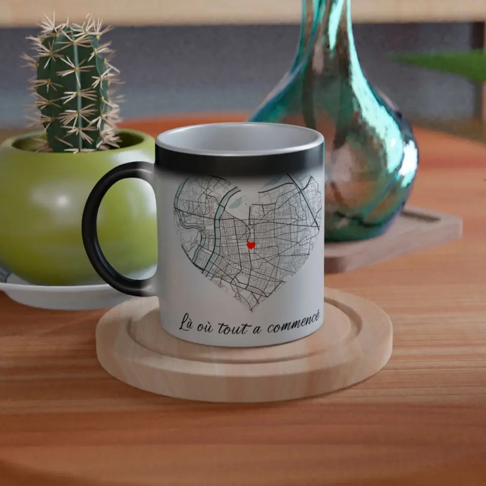 Tasse magique personnalisé - Là où tout a commencé - Créations d'Agathe