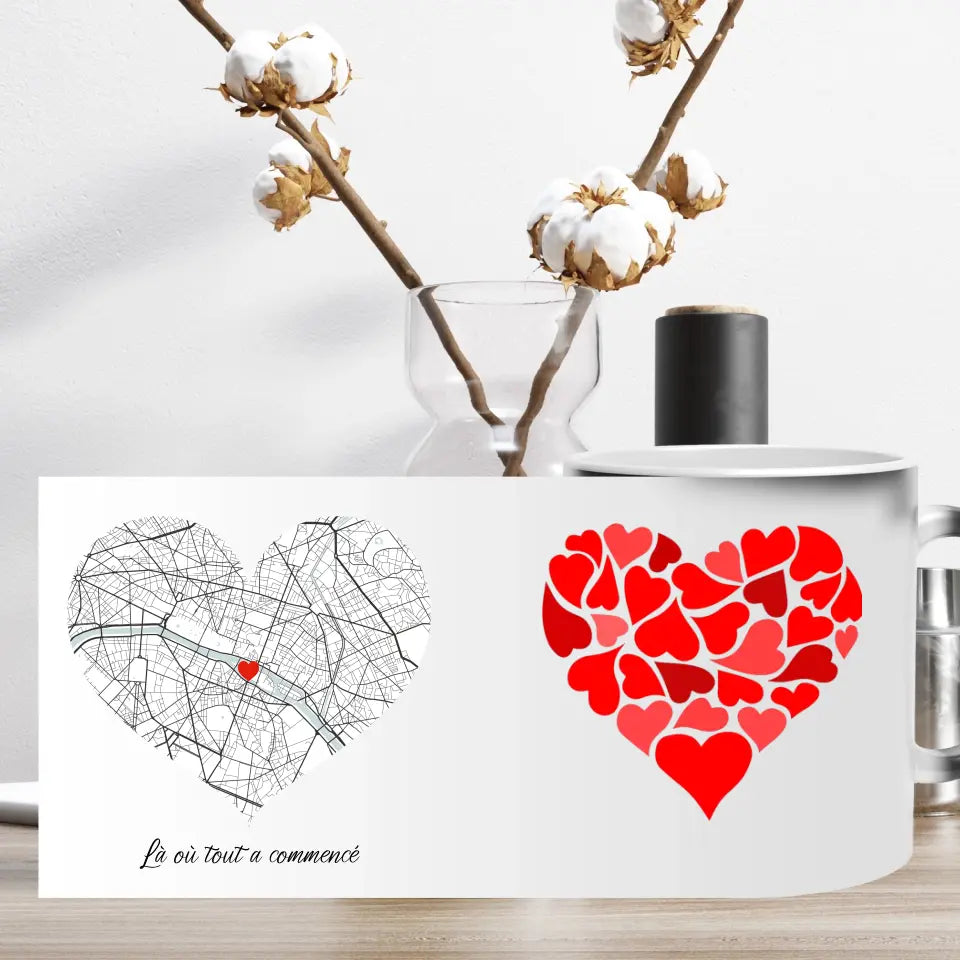 Tasse magique personnalisé - Là où tout a commencé - Créations d'Agathe