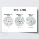 Affiche personnalisée - Notre Histoire - Moments clés d'une histoire - Créations d'Agathe