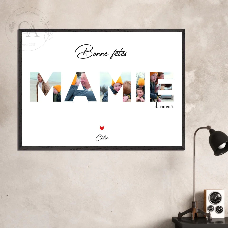 Affiche pour Mamie avec photos - Créations d'Agathe
