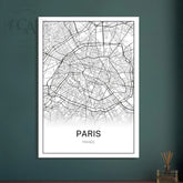 Affiche personnalisée Carte de ville avec coordonnées GPS - Créations d'Agathe