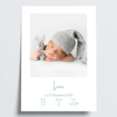 Affiche personnalisée de naissance garçon