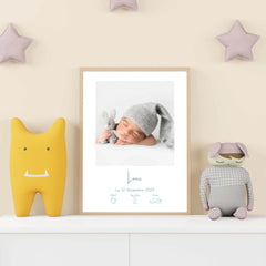 Affiche personnalisée de naissance garçon