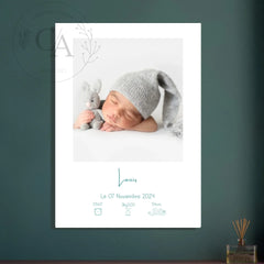Affiche personnalisée de naissance garçon
