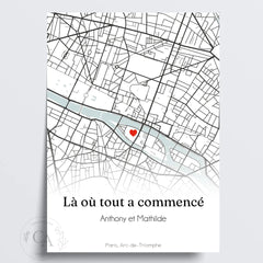Là où tout a commencé - Carte de ville personnalisée