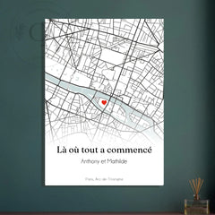 Là où tout a commencé - Carte de ville personnalisée