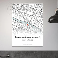 Là où tout a commencé - Carte de ville personnalisée