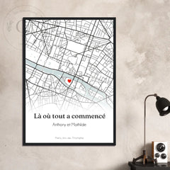 Là où tout a commencé - Carte de ville personnalisée