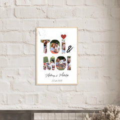 Affiche personnalisée Pêle-mêle "Toi & Moi"