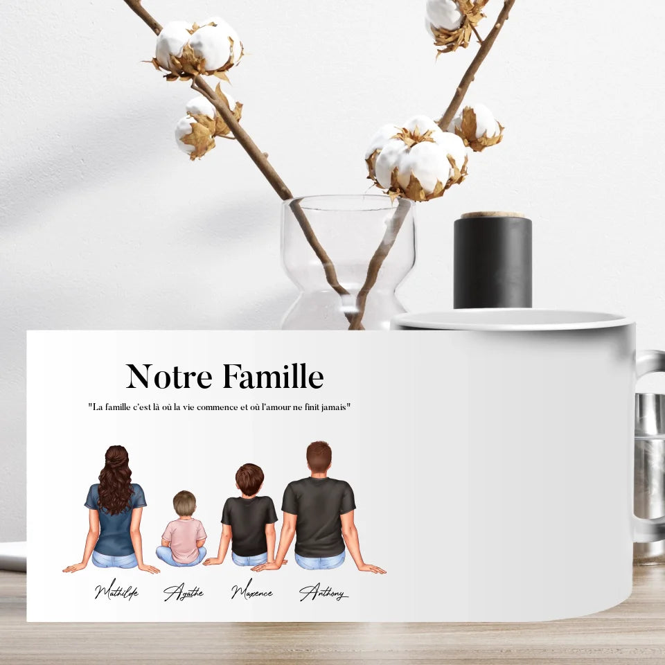 Tasse magique personnalisée - Portrait de famille - Créations d'Agathe