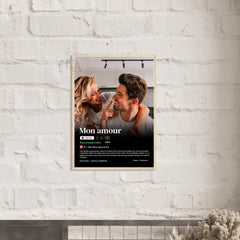 Affiche film Netflix personnalisée - Couple