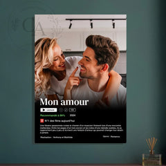 Affiche film Netflix personnalisée - Couple