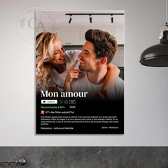 Affiche film Netflix personnalisée - Couple