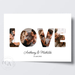 Affiche personnalisée Pêle-mêle "Love"