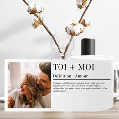 Tasse personnalisée photo - Citation Amour