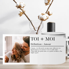 Tasse personnalisée photo - Citation Amour