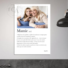 Affiche personnalisée définition "Mamie"
