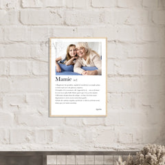 Affiche personnalisée définition "Mamie"