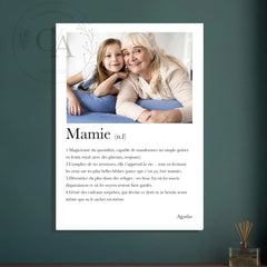 Affiche personnalisée définition "Mamie"