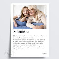 Affiche personnalisée définition "Mamie"