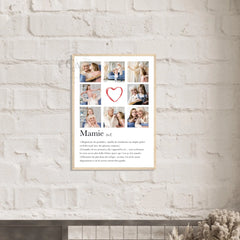 Affiche personnalisée définition "Mamie" / Pêle-mêle
