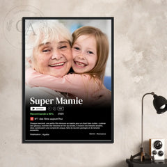 Affiche film Netflix Super Mamie personnalisée