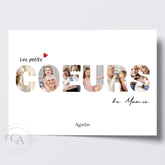 Affiche personnalisée les petits coeurs de Mamie