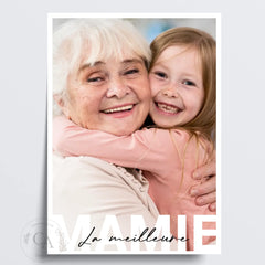 Affiche personnalisée "La meilleure Mamie"