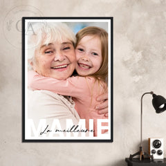 Affiche personnalisée "La meilleure Mamie"