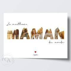 Affiche personnalisée "La meilleure Maman du monde"