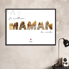 Affiche personnalisée "La meilleure Maman du monde"