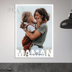Affiche personnalisée "La meilleure Maman" et une grande photo