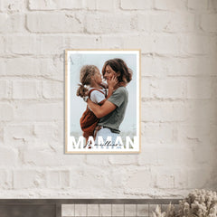 Affiche personnalisée "La meilleure Maman" et une grande photo