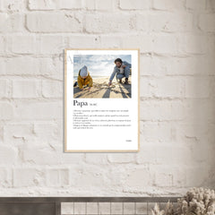Affiche personnalisée définition "Papa" - Cadeau personnalisé Papa