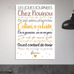 Affiche cadeau pour remerciement Nounou – Tata