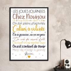 Affiche cadeau pour remerciement Nounou – Tata