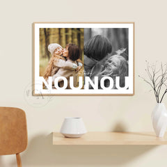 Affiche cadeau personnalisée "Nounou, Je t'aime"