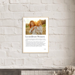 Affiche personnalisée définition "Nounou" - Cadeau personnalisé Nounou