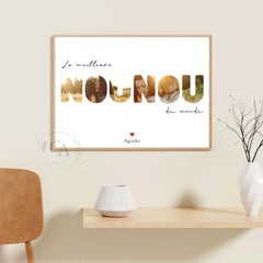 Affiche cadeau personnalisée "Nounou" avec photos