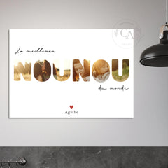 Affiche cadeau personnalisée "Nounou" avec photos