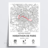 Affiche personnalisée course à pied - Idée cadeau running