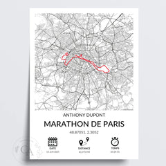 Affiche personnalisée course à pied - Idée cadeau running